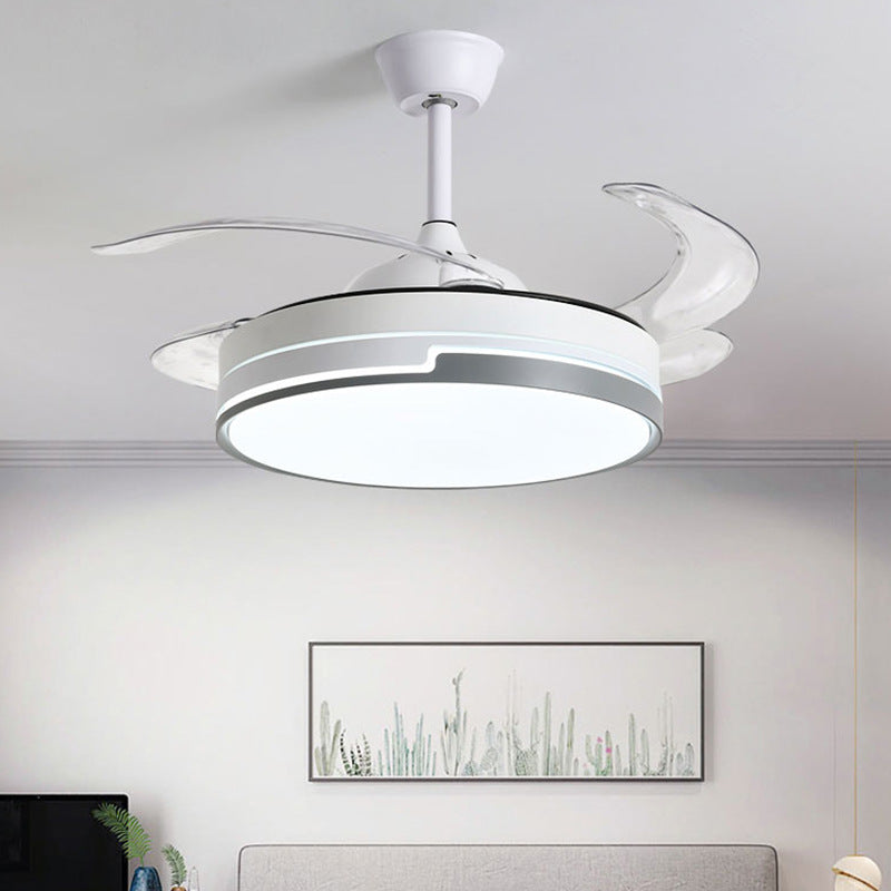 Full Spectrum Eye protection LED Fan Light with Silent and Electric Fan Integrated Invisible Restaurant Fan Light