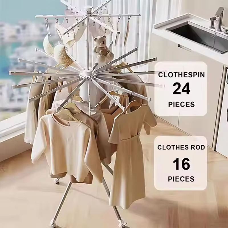 Foldable Laundry Cloth Drying Racks for Clothing Octopus Style Clothes